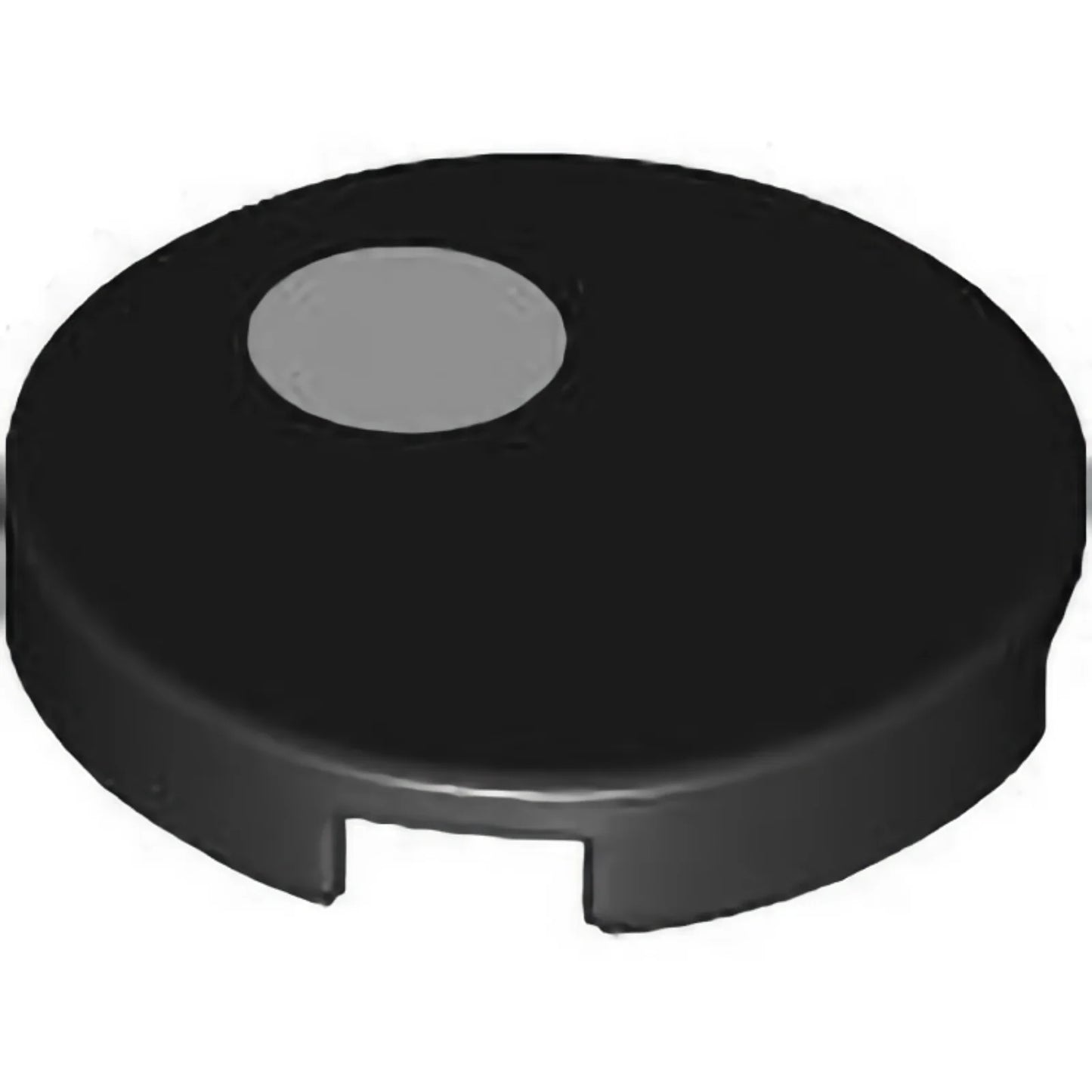 Part 14769pb713 - Tile, Round 2 x 2 with Bottom Stud Holder with Small White Circle / Eye Pupil Offset Pattern
