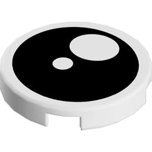 Part 14769pb736 - Tile, Round 2 x 2 with Bottom Stud Holder with Black Eye with Pupil and Circle Pattern