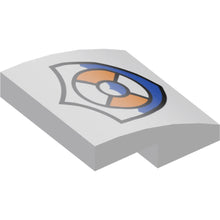 Part 15068pb122 - Slope, Curved 2 x 2 x 2/3 with Coast Guard Logo Pattern