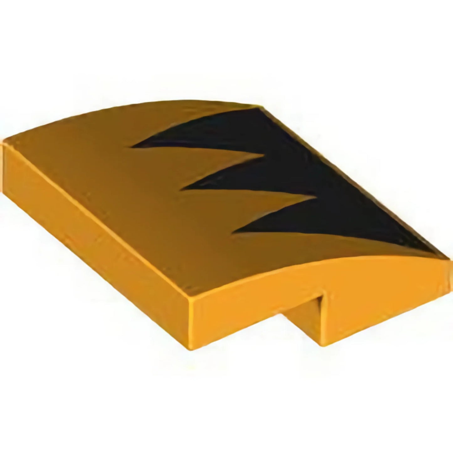 Part 15068pb458 - Slope, Curved 2 x 2 x 2/3 with Black Triangles / Zigzag Pattern