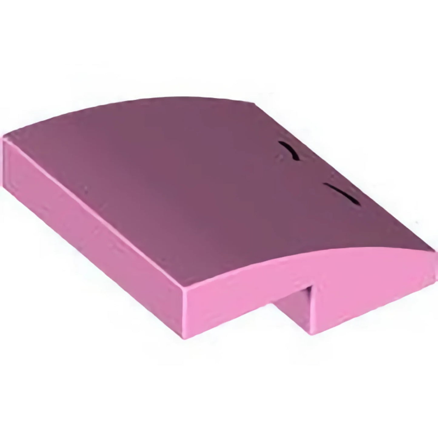 Part 15068pb468 - Slope, Curved 2 x 2 x 2/3 with 2 Black Curved Lines Pattern (Super Mario Fliprus Nostrils)