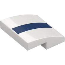 Part 15068pb609 - Slope, Curved 2 x 2 x 2/3 with Dark Blue Stripe Pattern (Shelby Cobra)