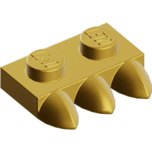 Part 15208 - Plate, Modified 1 x 2 with 3 Teeth