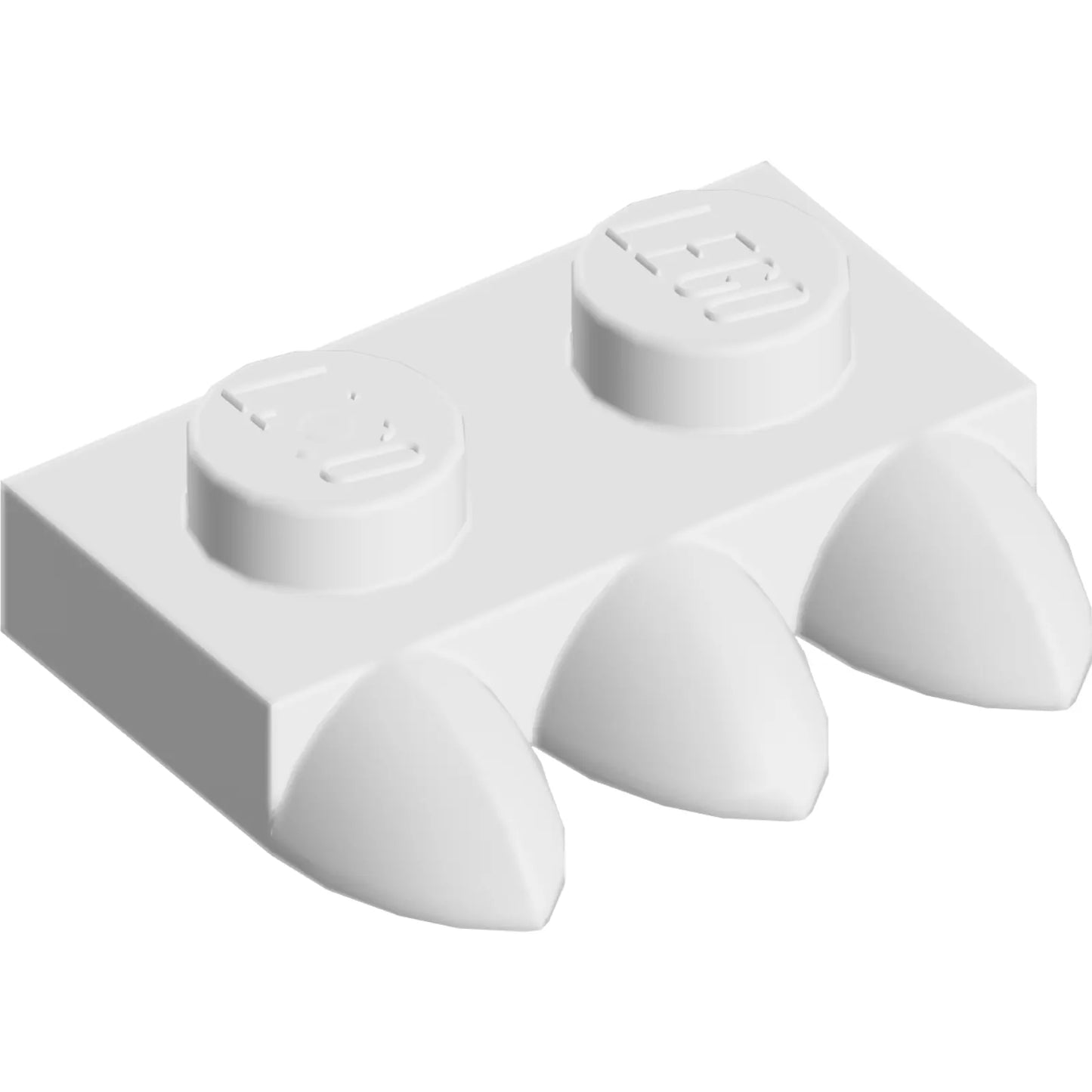 Part 15208 - Plate, Modified 1 x 2 with 3 Teeth
