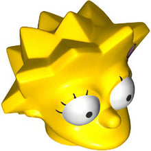 Part 15524pb03 - Minifigure, Head, Modified Simpsons Lisa Simpson - Bright Pink Bow Pattern