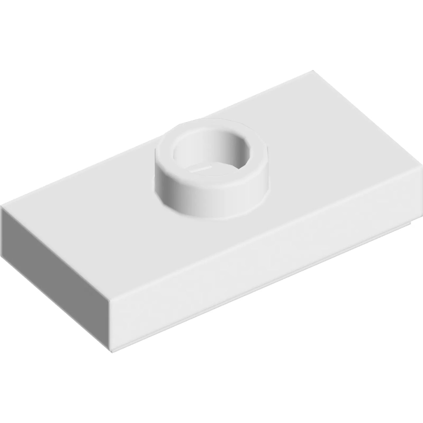 Part 15573 - Plate, Modified 1 x 2 with 1 Stud with Groove and Bottom Stud Holder (Jumper)