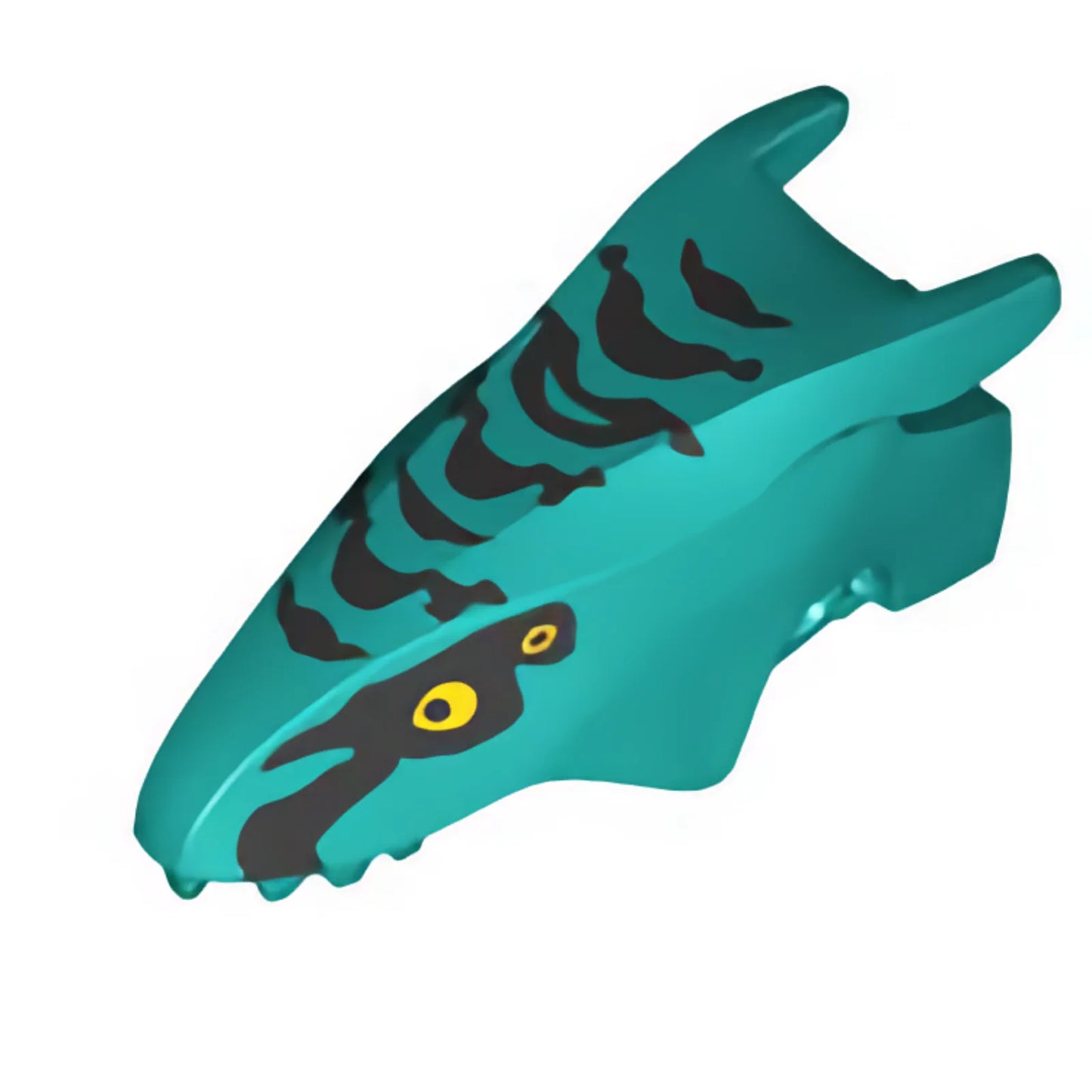 Part 1584pb01 - Dragon Head (Avatar Ikran) Jaw Upper with Black Stripes and Bright Light Orange Eyes Pattern