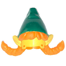 Part 1622pb01 - Minifigure, Hair Combo, Hair with Hat, 2 Wide Orange Braids with Elf Ears and Green Pointed Hat Pattern