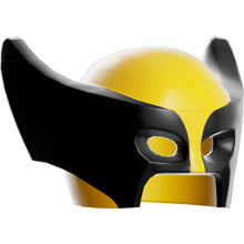 Part 17018pb01 - Minifigure, Headgear Mask Wolverine with Black Pointed Sides Pattern