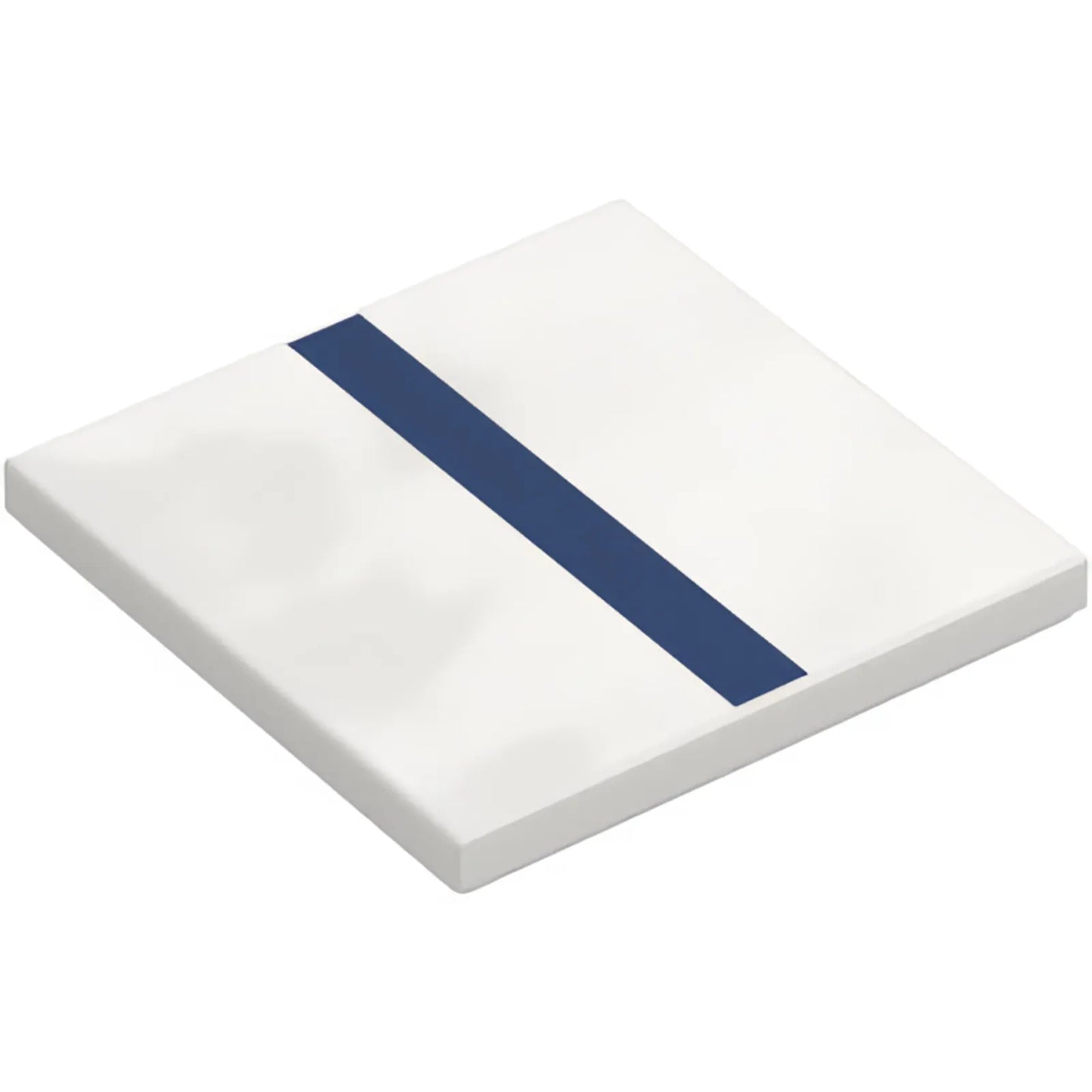 Part 1751pb032 - Tile 4 x 4 with Dark Blue Stripe Pattern