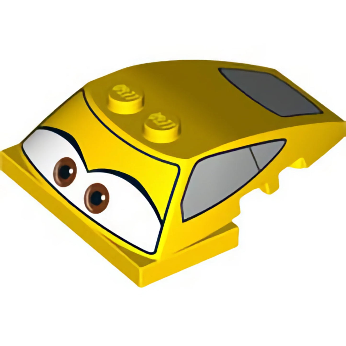 Part 18052pb002 - Wedge 5 x 4 x 1 1/3 with 2 x 4 Base with Windows and Brown Eyes on White Background Pattern