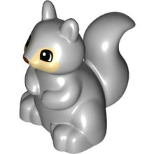 Part 18115pb01 - Duplo Squirrel with Tan Face, Black and White Eyes, and Dark Brown Nose Pattern