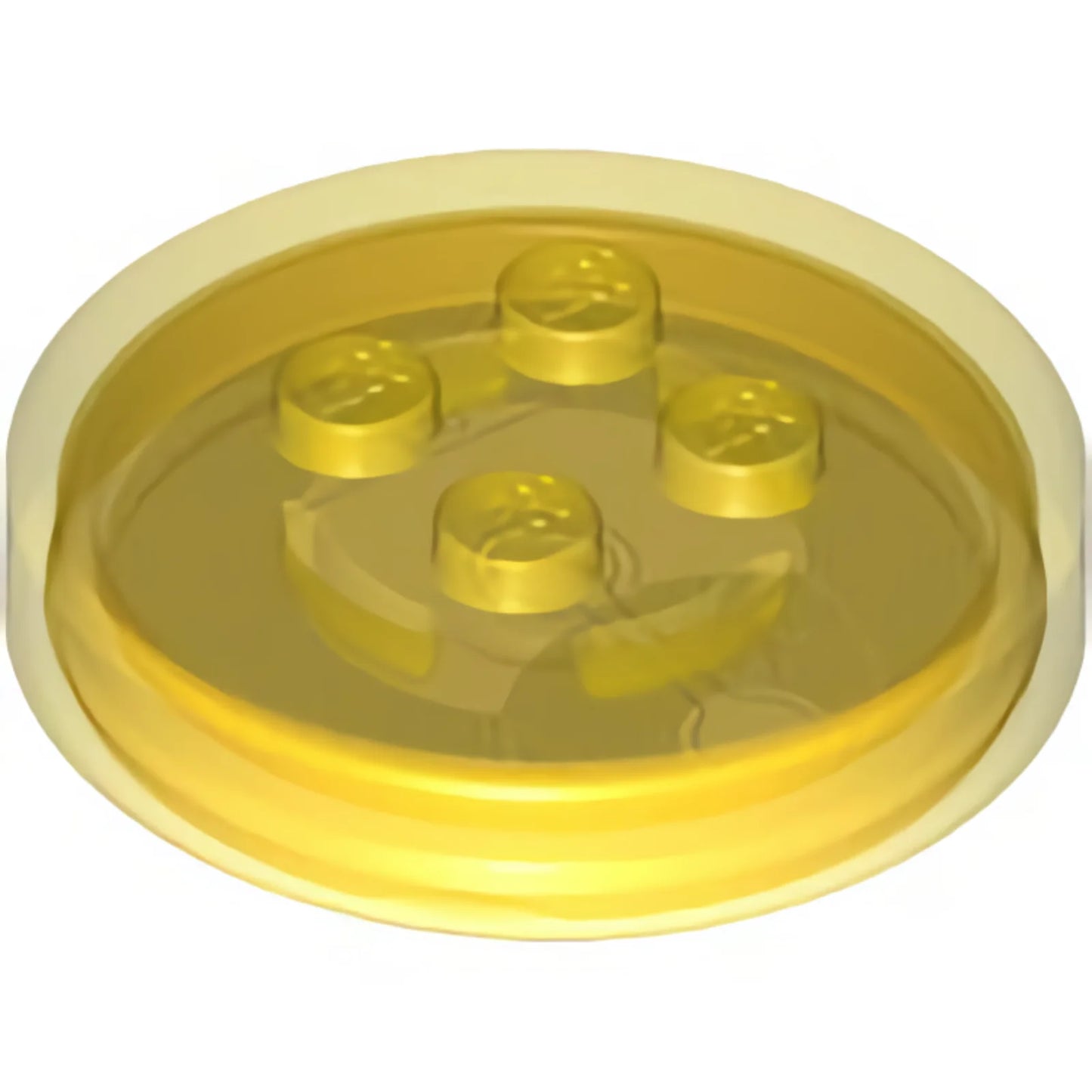 Part 18602c02 - Dimensions Toy Tag 4 x 4 x 2/3 with 4 Studs and Trans-Orange Bottom (Generic for Gadgets)