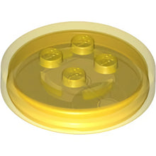 Part 18602c02 - Dimensions Toy Tag 4 x 4 x 2/3 with 4 Studs and Trans-Orange Bottom (Generic for Gadgets)