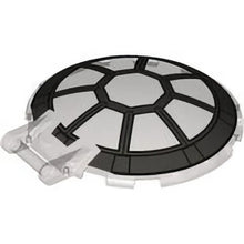 Part 18675pb23 - Dish 6 x 6 Inverted with Bar Handle with SW 8 Spoke Silver and Black Frame TIE Interceptor Cockpit Pattern