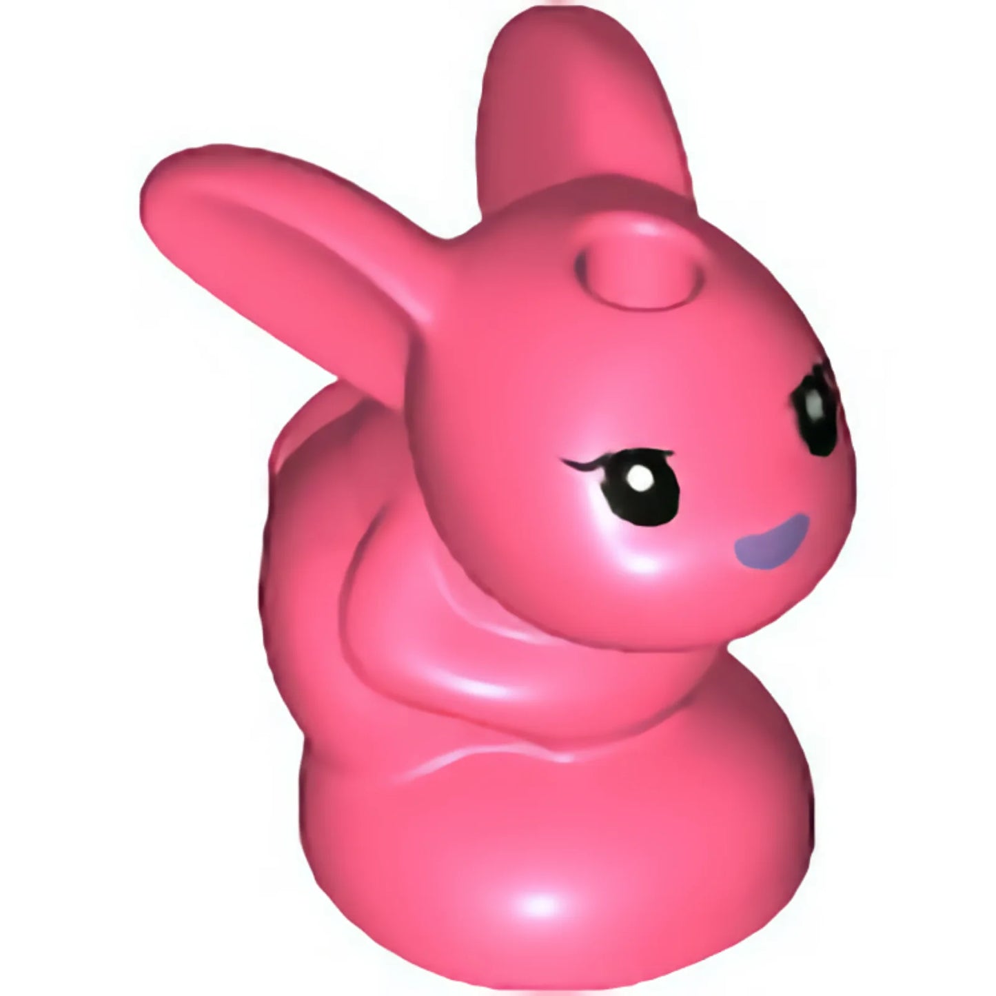 Part 18852pb03 - Bunny / Rabbit, Friends, Baby, Sitting with Black Eyes and Metallic Medium Lavender Nose Pattern
