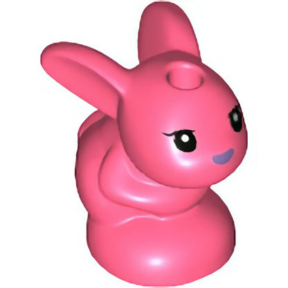 Part 18852pb03 - Bunny / Rabbit, Friends, Baby, Sitting with Black Eyes and Metallic Medium Lavender Nose Pattern