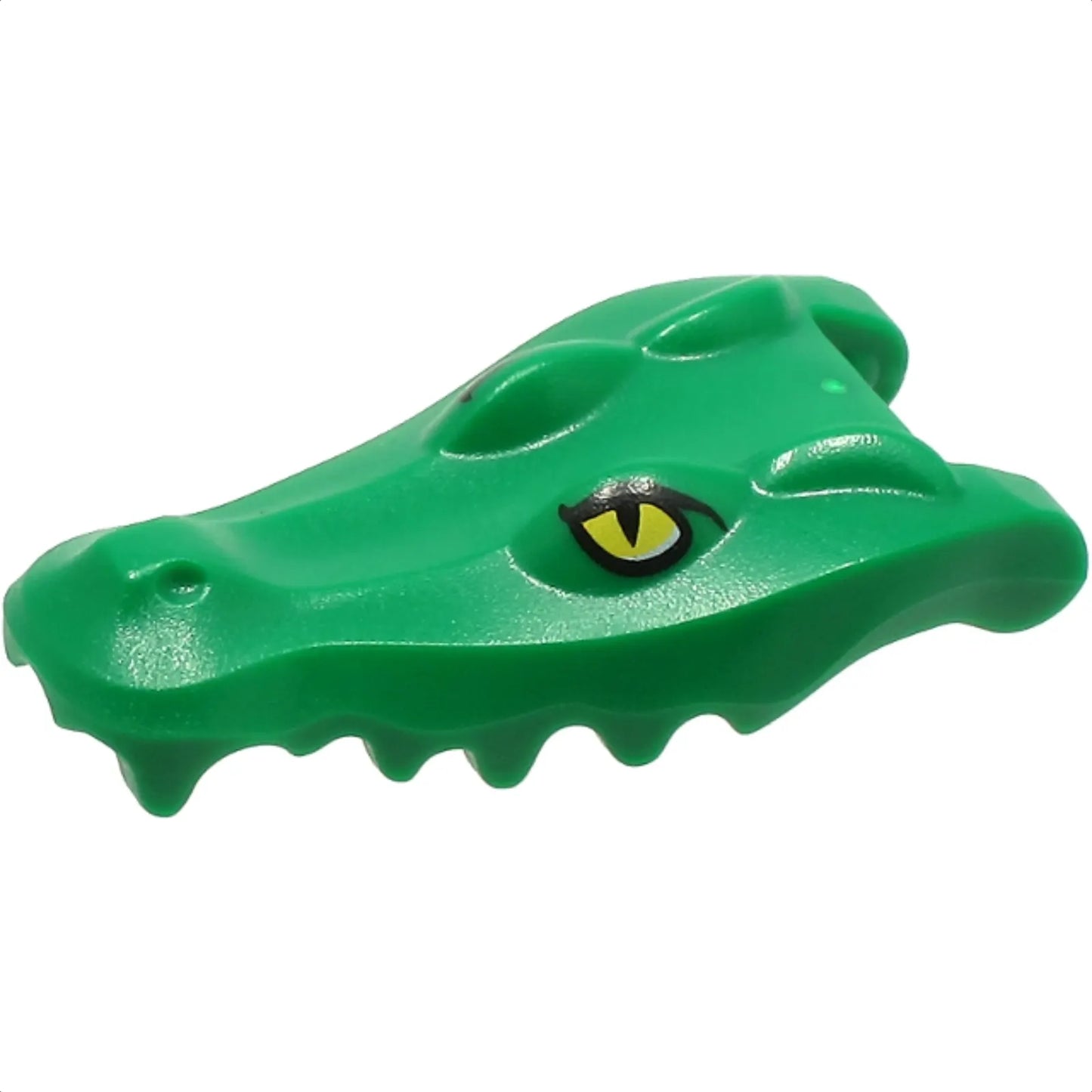 Part 18905pb03 - Alligator / Crocodile Head Jaw Upper with Yellow Eyes without White Glints Pattern