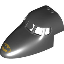 Part 18907pb04 - Aircraft Fuselage Forward Top Curved 6 x 10 x 4 with 5 Window Panes with Batman Logo Pattern