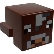 Part 19727pb003 - Creature Head Pixelated with Light Bluish Gray and Dark Bluish Gray Face Pattern (Minecraft Cow)