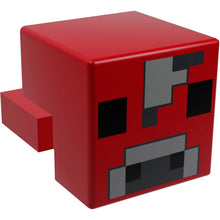 Part 19727pb009 - Creature Head Pixelated with Black Eyes and Nostrils, Light Bluish Gray and Dark Bluish Gray Nose, and Forehead with Light Bluish Gray Pixel Between Eyes and Dark Bluish Gray Top Border Pattern (Minecraft Mooshroom)