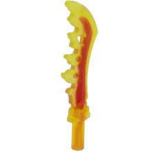 Part 19858pb02 - Minifigure, Weapon Sword, Serrated with Marbled Red Pattern