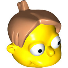 Part 19910pb01 - Minifigure, Head, Modified Simpsons Martin Prince with Nougat Hair Pattern