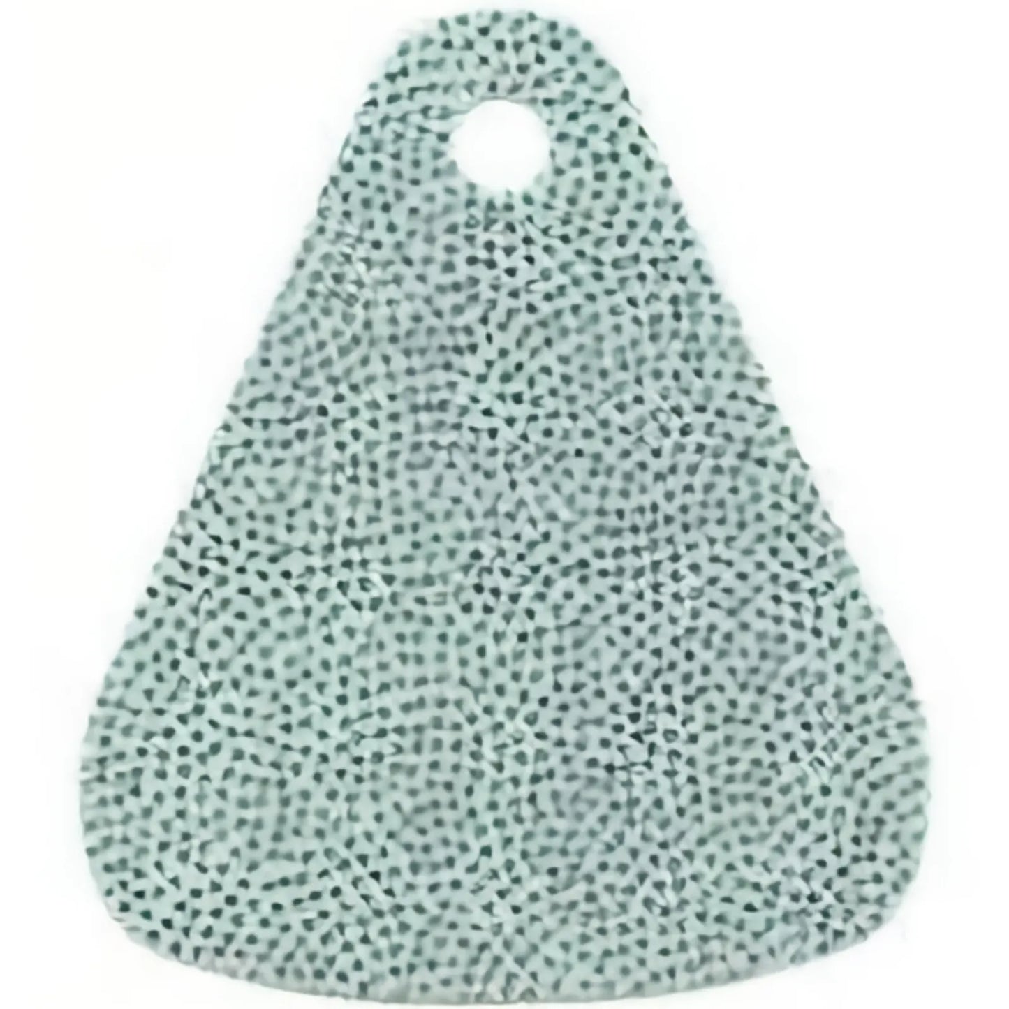 Part 20375 - Mini Doll, Cape Cloth, Friends, Tapered with Small Top Hole with Silver Iridescent Dots Pattern - Traditional Starched Fabric
