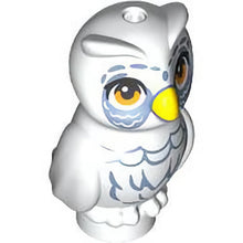 Part 21333pb06 - Owl, Elves with Yellow Beak, Orange Eyes, Sand Blue Feathers and Around Eyes Pattern