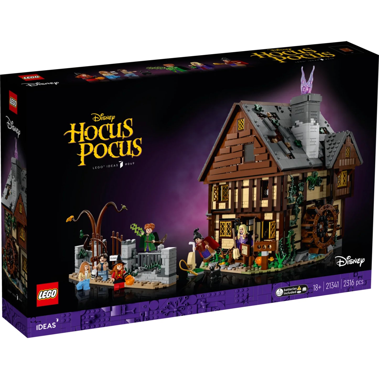 Originalverpackung 21341-1 - Disney Hocus Pocus: Das Cottage der Sanderson-Schwestern