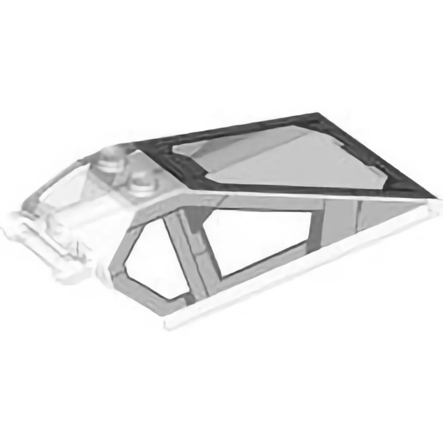 Part 21849pb08 - Windscreen 8 x 4 x 2 with 2 Studs and Bar Handle with Light Bluish Gray Cockpit Window Frames and Dark Bluish Gray Panels and Lines Pattern