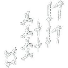 Part 2186 - Minifigure, Weapon Pack Bone Sickles, Swords, Hooks, and Shuriken, 12 in Bag (Multipack)