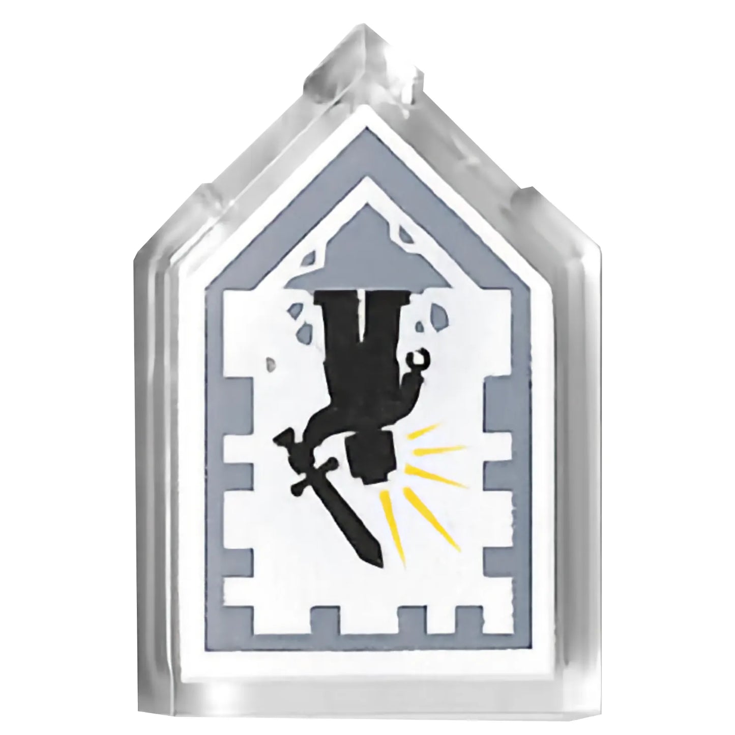 Part 22385pb108 - Tile, Modified 2 x 3 Pentagonal with Nexo Power Shield Pattern - Battle Cry