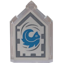 Part 22385pb138 - Tile, Modified 2 x 3 Pentagonal with Nexo Power Shield Pattern - Rolling Hedgehog