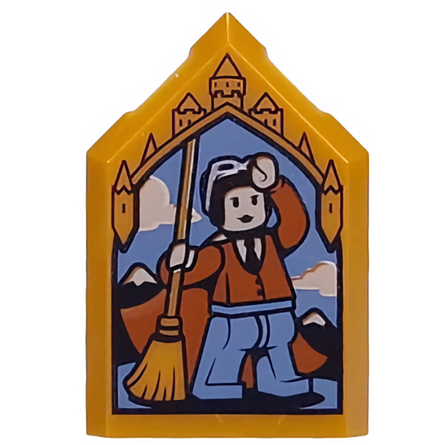 Part 22385pb333 - Tile, Modified 2 x 3 Pentagonal with HP Portrait - Jocunda Sykes Pattern