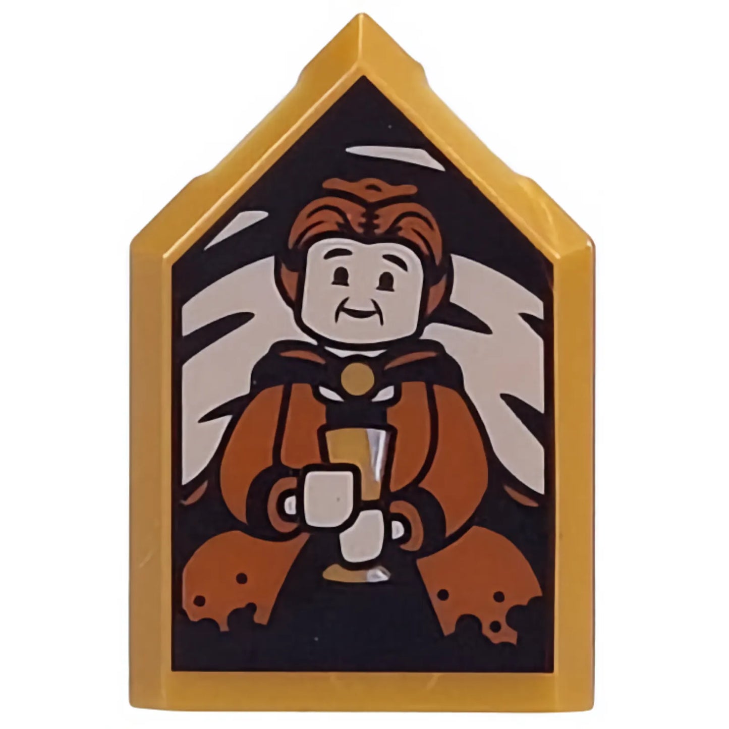 Part 22385pb335 - Tile, Modified 2 x 3 Pentagonal with HP Portrait - Helga Hufflepuff Pattern