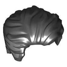 Part 23186pb01 - Minifigure, Hair Swept Left Tousled with Slight Widow's Peak and Short Sideburns with Light Bluish Gray Streaks on Sides Pattern