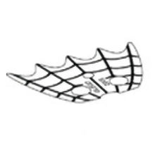 Part 23715b - Minifigure Collar Plastic, Scalloped 5 Points with Black Spider Web Pattern