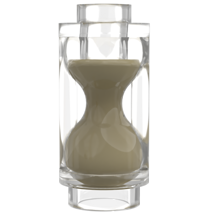 Part 23945pb02 - Minifigure, Utensil Hourglass with Molded Tan Sand Pattern
