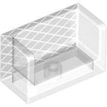 Part 23969pb004 - Panel 1 x 2 x 1 with Rounded Corners and 2 Sides with Soccer (Football) Goal Net Pattern
