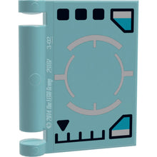 Part 24093pb070 - Minifigure, Utensil Book Cover with Spaceship Control Panel, Dark Blue Gauges, Squares and Triangle and White Targeting Circle on Head-Up Display (HUD) Pattern