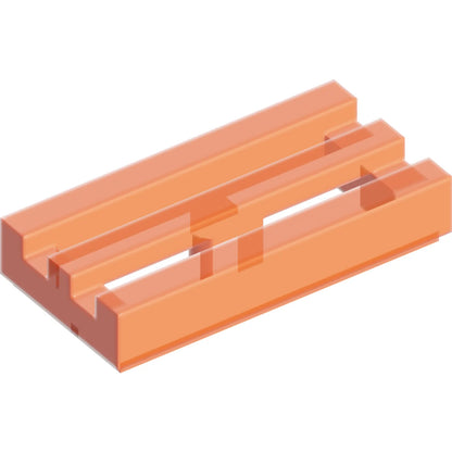 Part 2412b - Tile, Modified 1 x 2 Grille with Bottom Groove / Lip