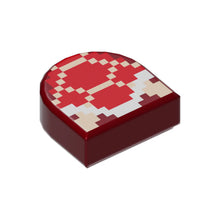 Part 24246pb005 - Tile, Round 1 x 1 Half Circle Extended with Pixelated Koopa Troopa Pattern