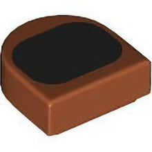 Part 24246pb056 - Tile, Round 1 x 1 Half Circle Extended with Black Oval Pattern