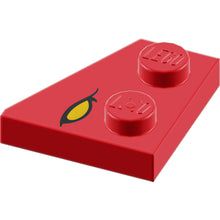 Part 24299pb02 - Wedge, Plate 2 x 2 Left with Yellow Eye with Black Eyelid Pattern (Dungeons & Dragons Red Dragon)