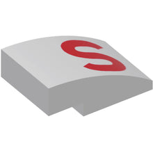 Part 24309pb004 - Slope, Curved 3 x 2 with Red 'S' Pattern