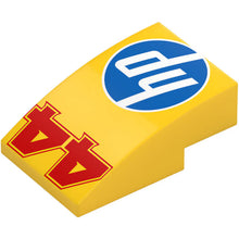 Part 24309pb071 - Slope, Curved 3 x 2 with Red '44' and 'hp' Logo Pattern