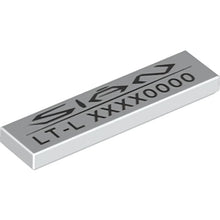 Part 2431pb636 - Tile 1 x 4 with 'SIAN LT-L' and Variable Code Pattern
