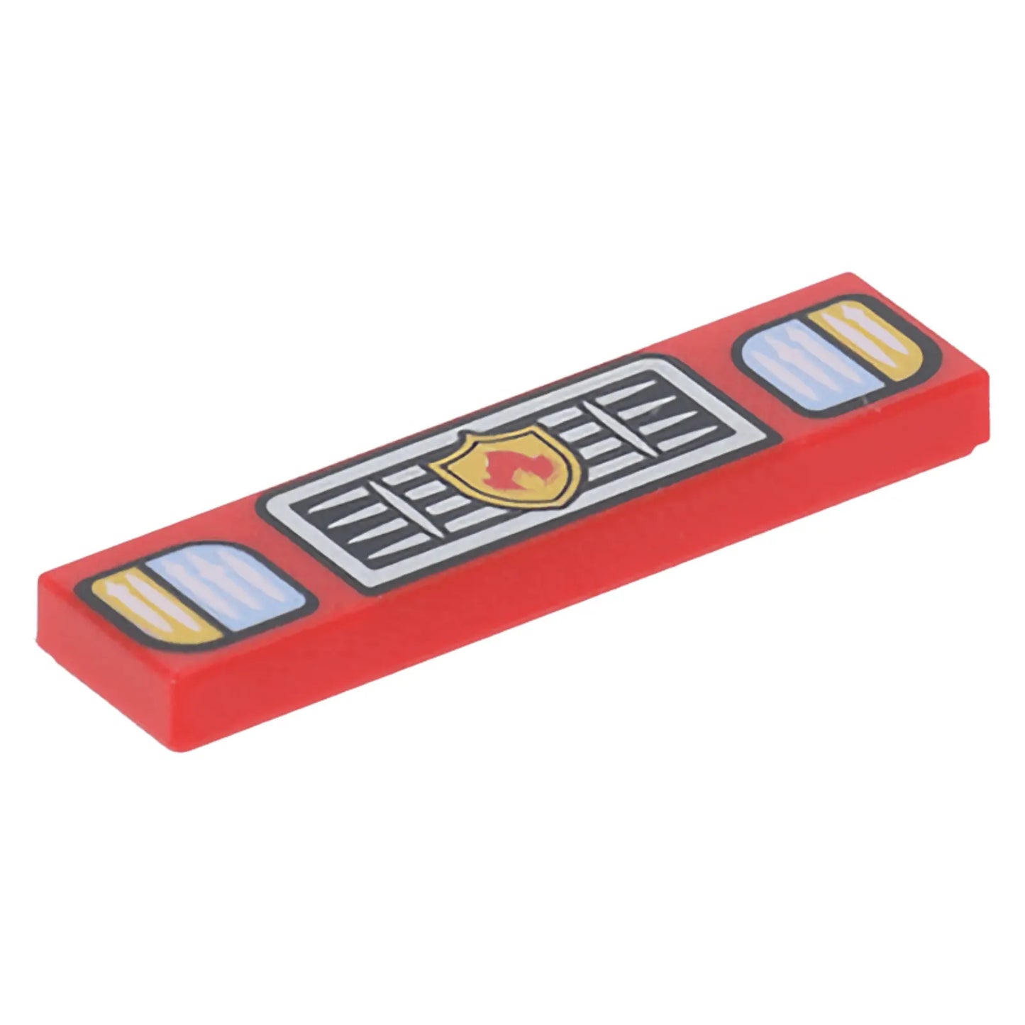 Part 2431pb704 - Tile 1 x 4 with Headlights and Silver Grille with Fire Logo Badge Pattern