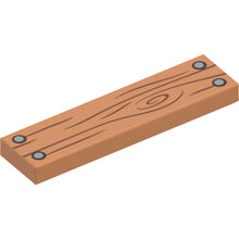 Part 2431pb652 - Tile 1 x 4 with Wood Grain and 4 Silver Nails Pattern